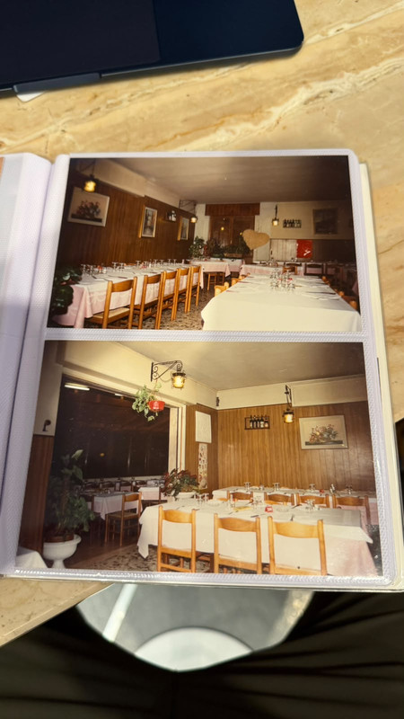 Foto d'archivio: la sala del Pam Pam apparecchiata negli anni passati